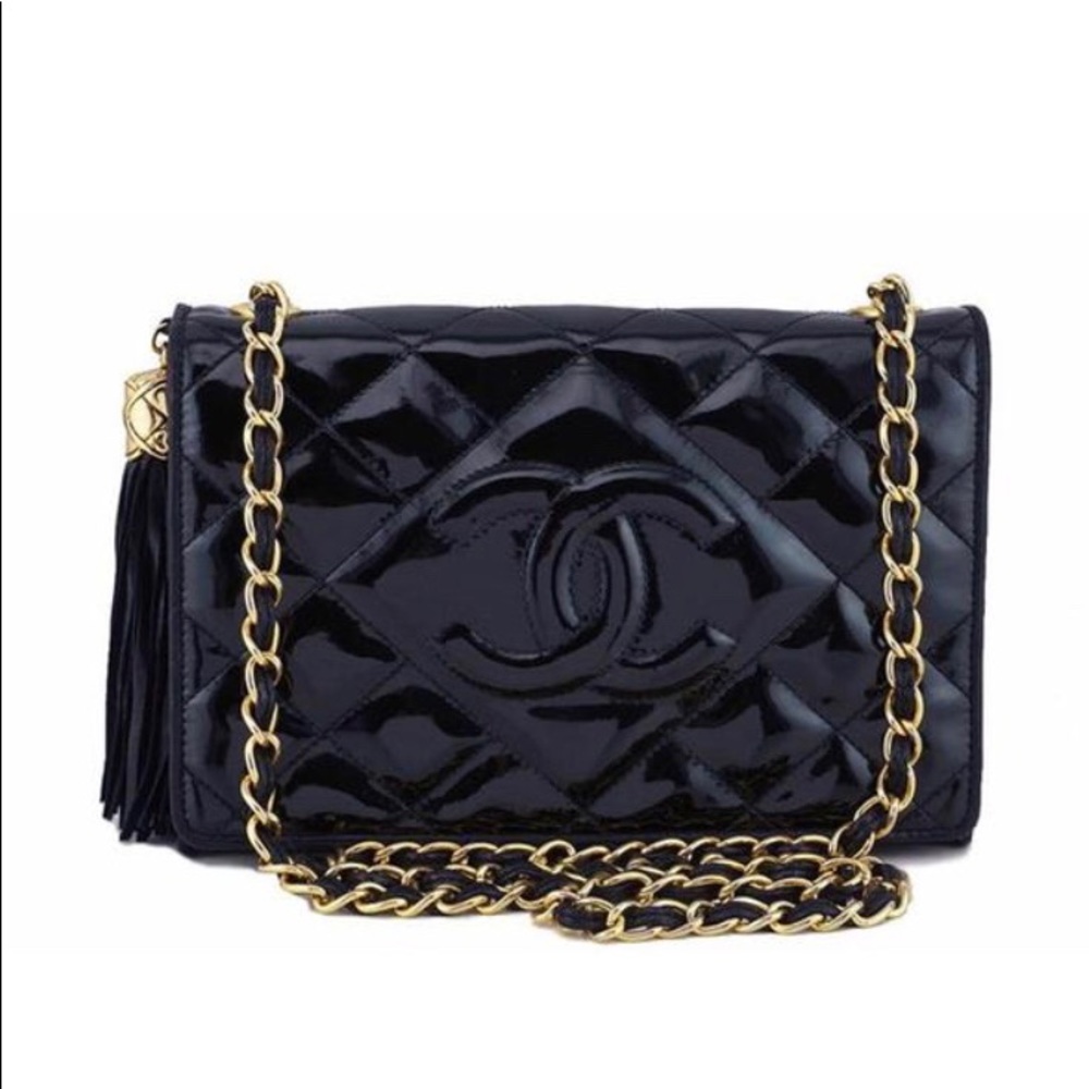SOLD🚫Authentic Vintage Chanel Patent Leather
